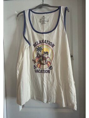 Disney Shirt Chip and Dale Relaxation Vacation Top XL NWT New Tank Top Christmas